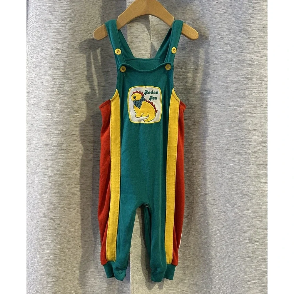Vintage 90s HEALTHTEX Baby 18 Months‎ Colorblock One-Piece Romper